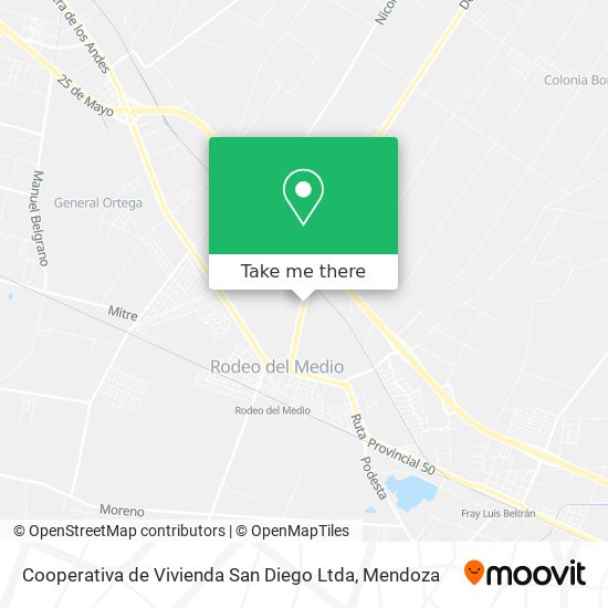 Cooperativa de Vivienda San Diego Ltda map