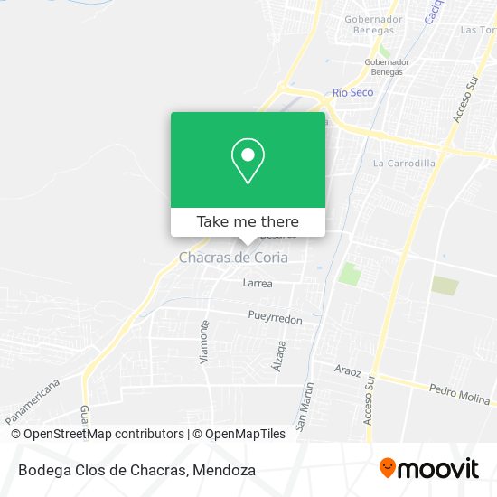 Bodega Clos de Chacras map
