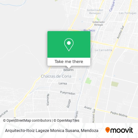 Arquitecto-Itoiz Lageze Monica Susana map