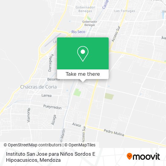 Instituto San Jose para Niños Sordos E Hipoacusicos map