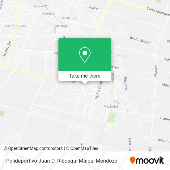 Polideportivo Juan D. Ribosqui Maipu map