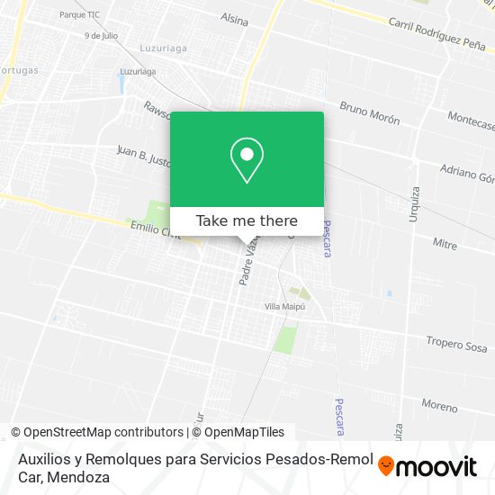 Mapa de Auxilios y Remolques para Servicios Pesados-Remol Car
