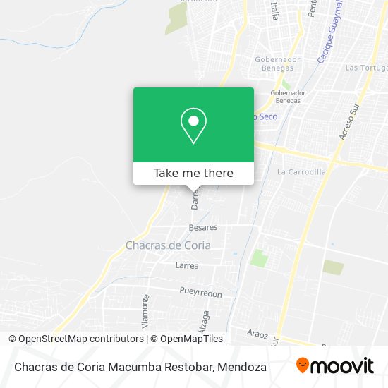 Mapa de Chacras de Coria Macumba Restobar