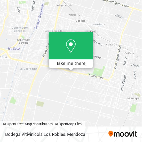 Bodega Vitivinicola Los Robles map