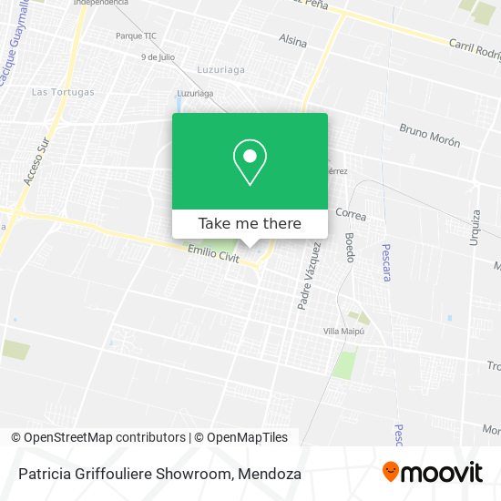 Mapa de Patricia Griffouliere Showroom
