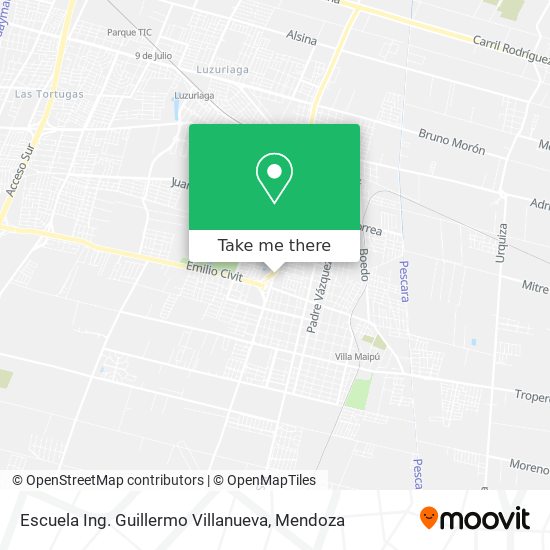 Escuela Ing. Guillermo Villanueva map