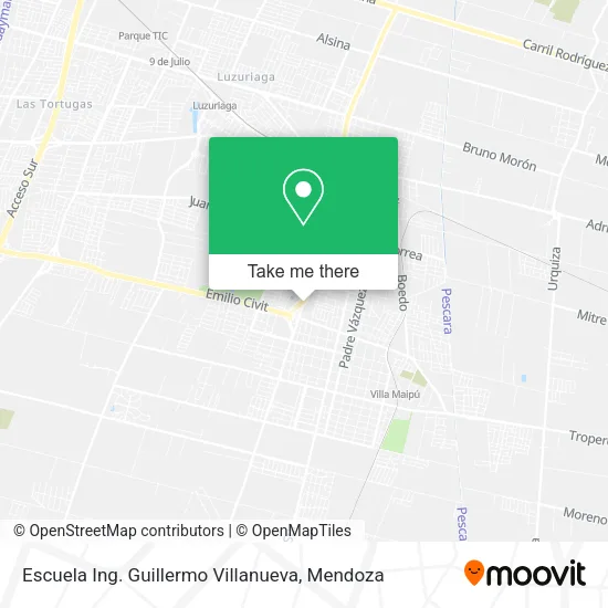 Escuela Ing. Guillermo Villanueva map
