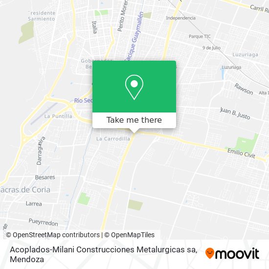 Acoplados-Milani Construcciones Metalurgicas sa map