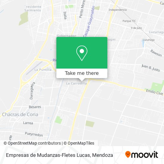 Mapa de Empresas de Mudanzas-Fletes Lucas