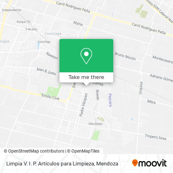Mapa de Limpia V. I. P. Artículos para Limpieza