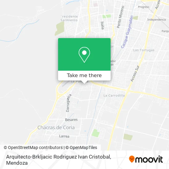 Mapa de Arquitecto-Brkljacic Rodriguez Ivan Cristobal