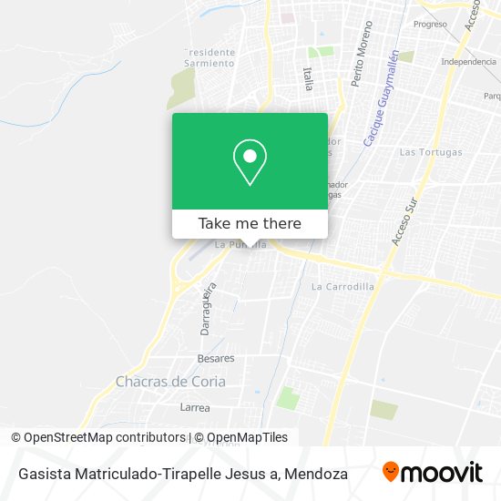 Mapa de Gasista Matriculado-Tirapelle Jesus a