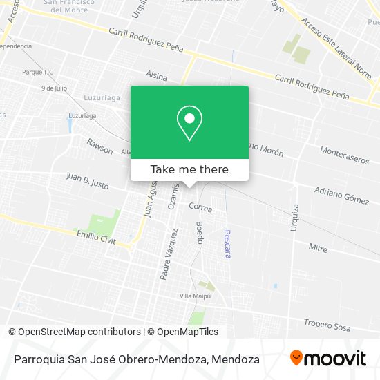 Parroquia San José Obrero-Mendoza map