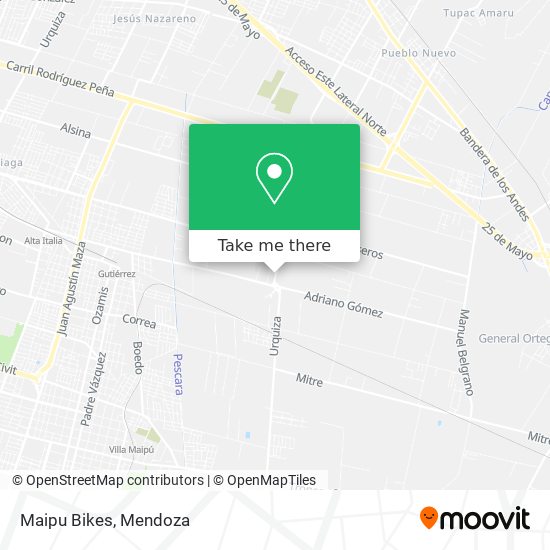 Maipu Bikes map