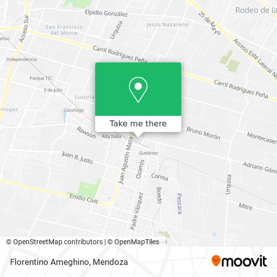 Mapa de Florentino Ameghino