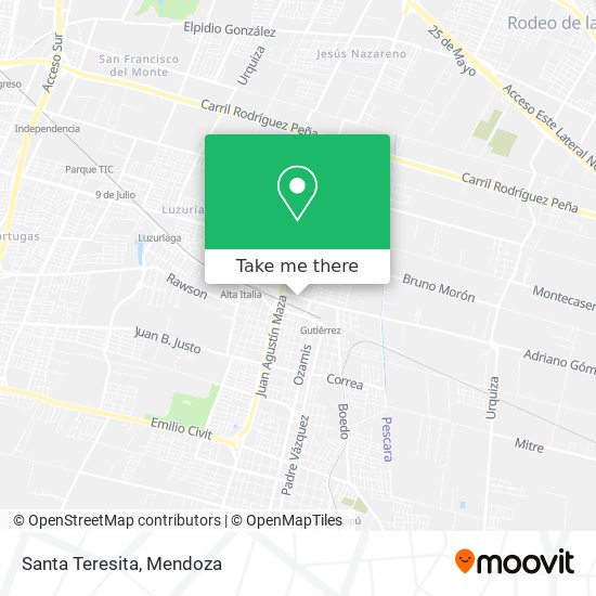 Mapa de Santa Teresita