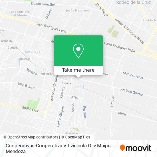 Mapa de Cooperativas-Cooperativa Vitivinicola Oliv Maipu