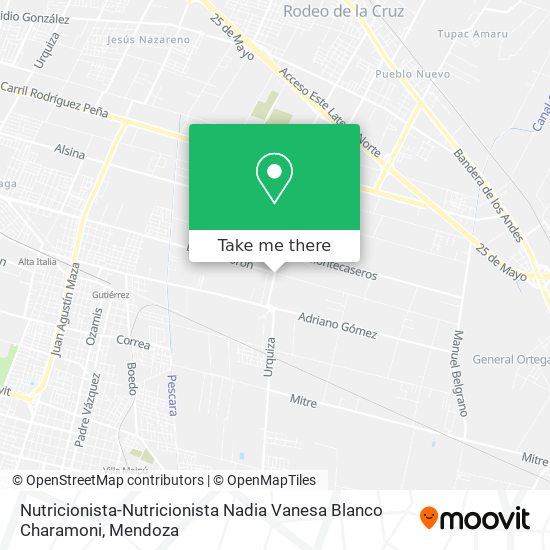Nutricionista-Nutricionista Nadia Vanesa Blanco Charamoni map