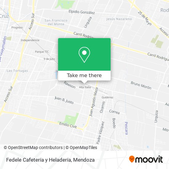 Mapa de Fedele Cafetería y Heladería