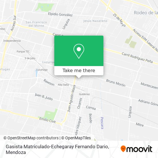 Mapa de Gasista Matriculado-Echegaray Fernando Dario