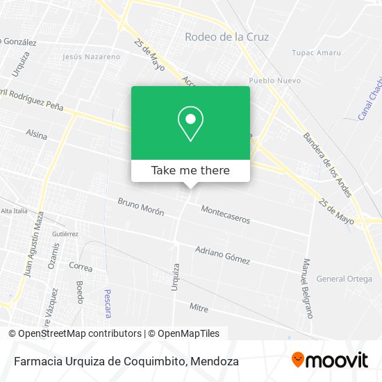 Mapa de Farmacia Urquiza de Coquimbito
