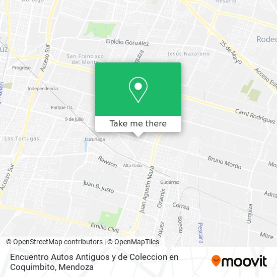 Encuentro Autos Antiguos y de Coleccion en Coquimbito map