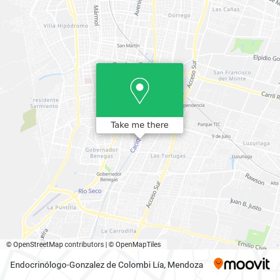 Mapa de Endocrinólogo-Gonzalez de Colombi Lía