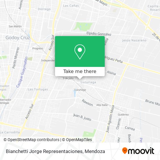 Mapa de Bianchetti Jorge Representaciones