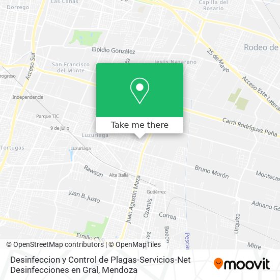 Desinfeccion y Control de Plagas-Servicios-Net Desinfecciones en Gral map