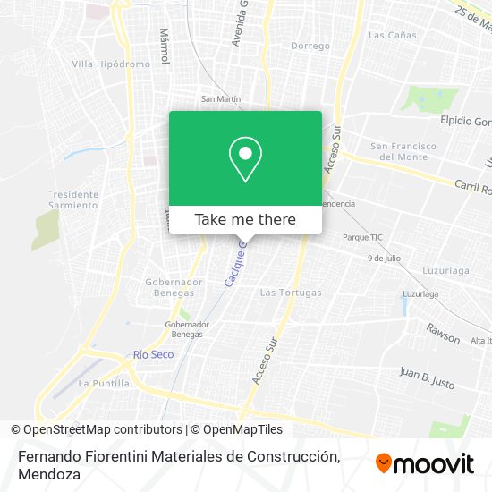 Mapa de Fernando Fiorentini Materiales de Construcción