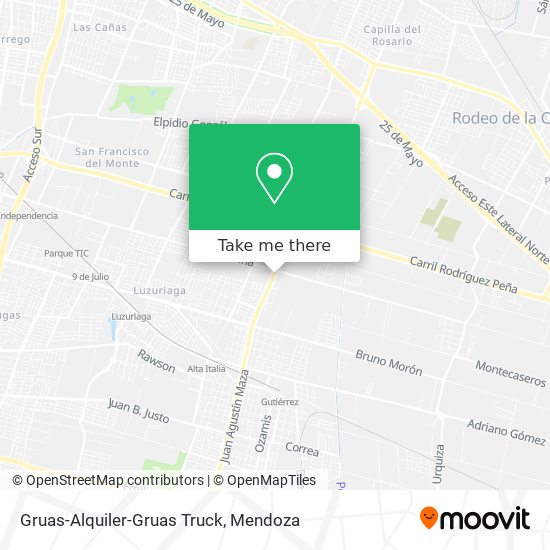 Gruas-Alquiler-Gruas Truck map