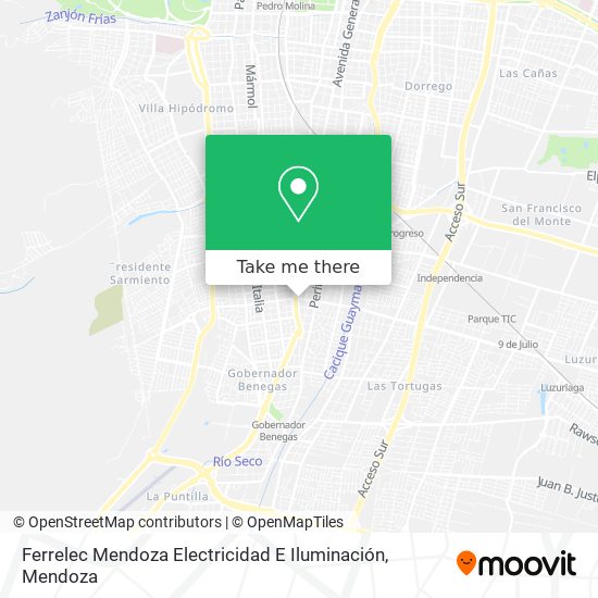 Mapa de Ferrelec Mendoza Electricidad E Iluminación