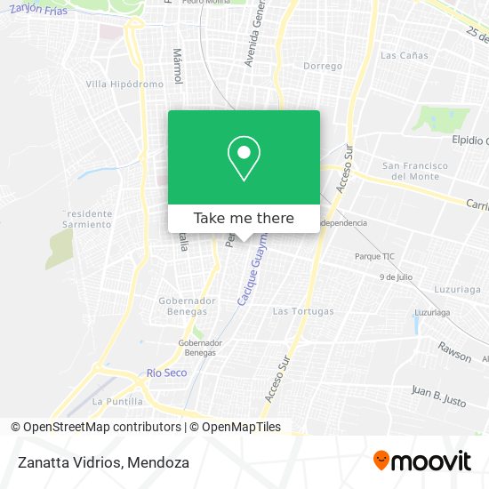 Mapa de Zanatta Vidrios