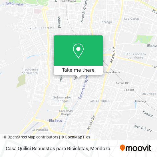 Mapa de Casa Quilici Repuestos para Bicicletas