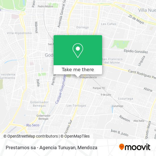 Mapa de Prestamos sa - Agencia Tunuyan