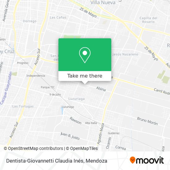 Mapa de Dentista-Giovannetti Claudia Inés