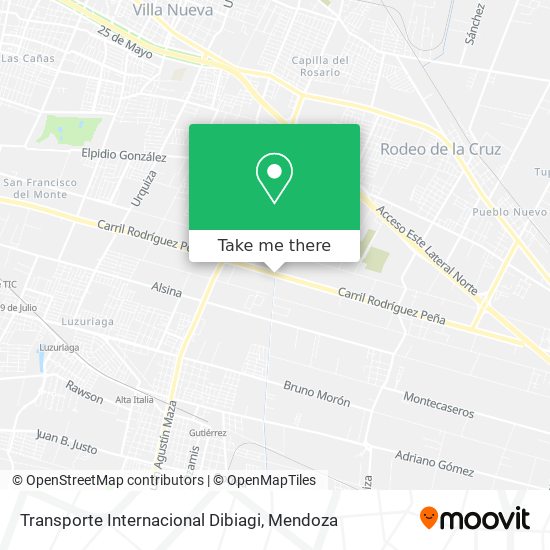 Transporte Internacional Dibiagi map