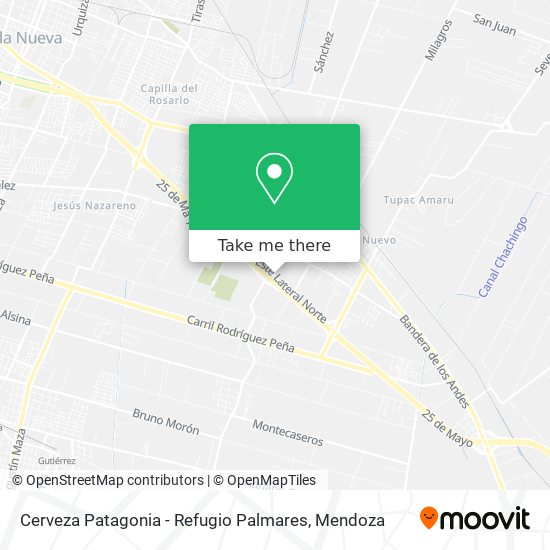 Cerveza Patagonia - Refugio Palmares map