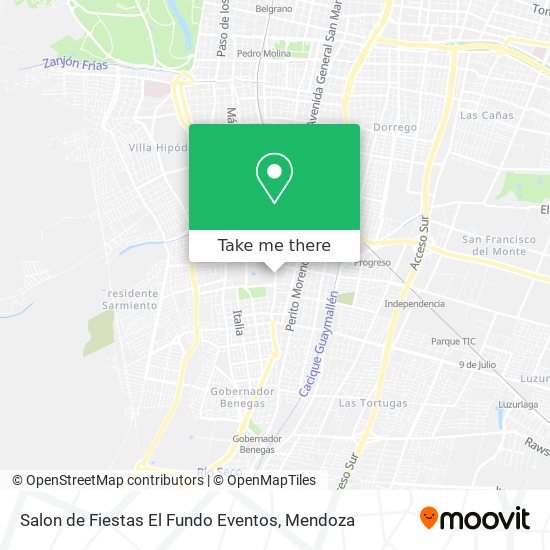 Mapa de Salon de Fiestas El Fundo Eventos