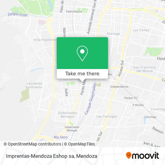 Mapa de Imprentas-Mendoza Eshop sa