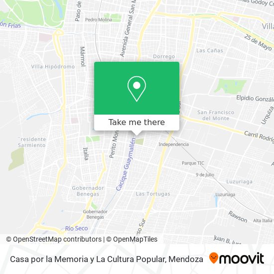 Casa por la Memoria y La Cultura Popular map