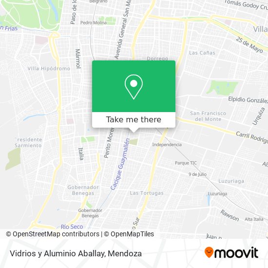 Vidrios y Aluminio Aballay map