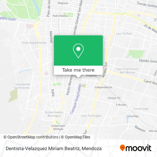 Dentista-Velazquez Miriam Beatríz map