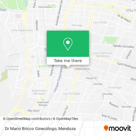 Dr Mario Bricco Ginecólogo map