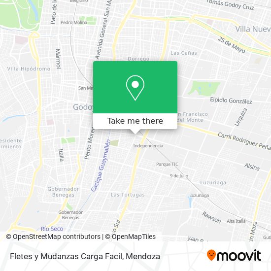Mapa de Fletes y Mudanzas Carga Facil