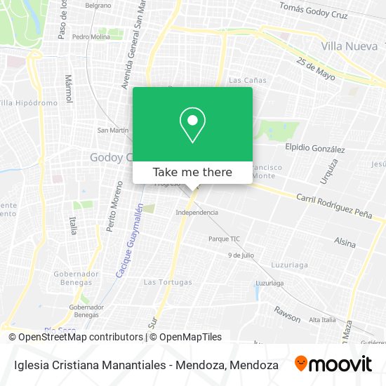 Iglesia Cristiana Manantiales - Mendoza map