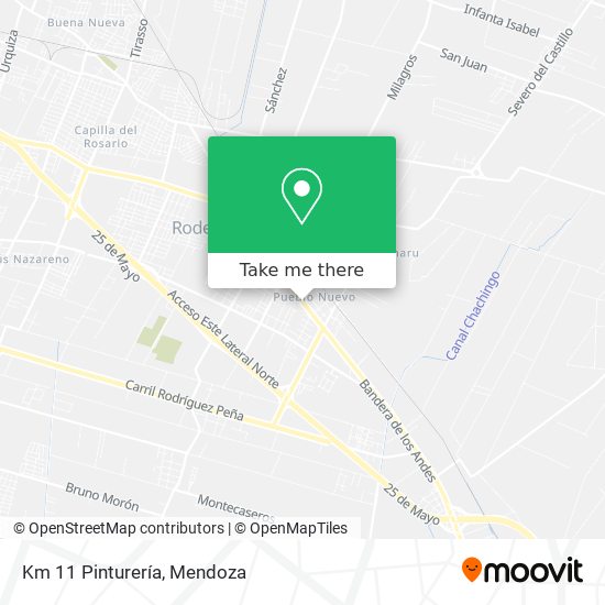 Km 11 Pinturería map