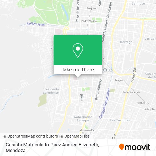 Gasista Matriculado-Paez Andrea Elizabeth map