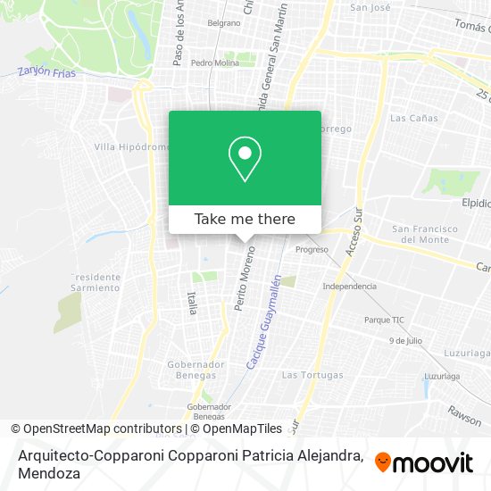 Arquitecto-Copparoni Copparoni Patricia Alejandra map