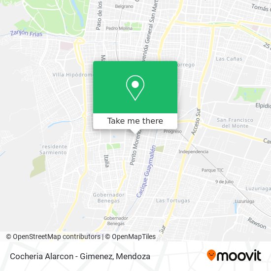 Mapa de Cocheria Alarcon - Gimenez